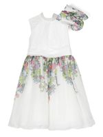 ELIE SAAB JUNIOR robe en taffetas à détail de nœud - Blanc - thumbnail