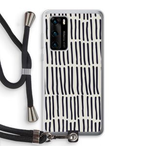 Moroccan stripes: Huawei P40 Transparant Hoesje met koord