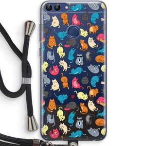 Kleurrijke katten: Huawei P Smart (2018) Transparant Hoesje met koord
