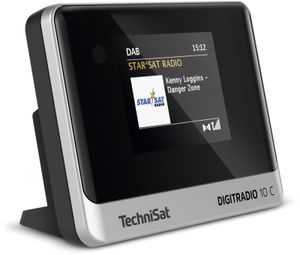 TechniSat DIGITRADIO 10 C Radio DAB+, VHF (FM) Bluetooth Incl. afstandsbediening, Wekfunctie Zwart/zilver