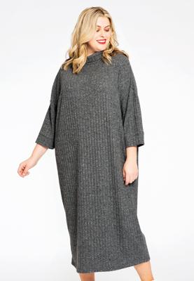 Yoek Pullover-jurk | Grijs | Maat 54/56