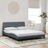 Bedframe zonder matras "Hanko" 160x200 cm fluweel donkergrijs