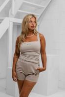 Unique The Label Nena Tank Top Dames Lichtbruin - Maat XS - Kleur: Lichtbruin | Soccerfanshop