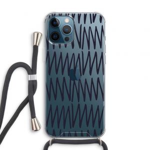 Marrakech Zigzag: iPhone 12 Pro Transparant Hoesje met koord