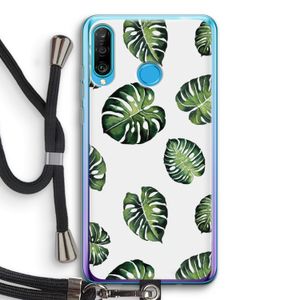 Tropische bladeren: Huawei P30 Lite Transparant Hoesje met koord