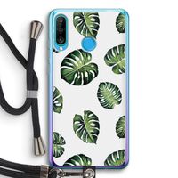 Tropische bladeren: Huawei P30 Lite Transparant Hoesje met koord