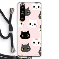 Katten: Sony Xperia 1 III Transparant Hoesje met koord