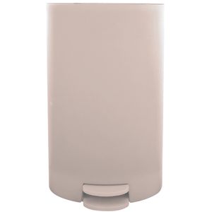 Prullenbak/pedaalemmer - kunststof - beige - 3 liter - 15 x 27 cm - Badkamer/toilet