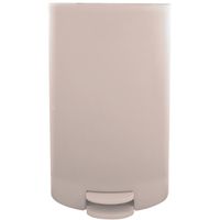 Prullenbak/pedaalemmer - kunststof - beige - 3 liter - 15 x 27 cm - Badkamer/toilet