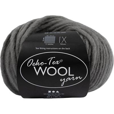 Creativ Company Wolgaren, l: 50 m, grijs, 50 gr/ 1 bol