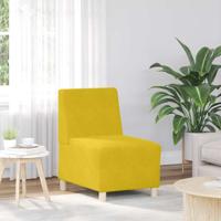 Fauteuil 55 cm fluweel geel