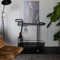 Dutchbone Trolley Giulia - Zwart - Ovaal