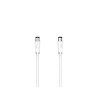 Hama Antennekabel, coax-stekker - coax-koppeling, 10,0 m, 90 dB TV accessoire Wit