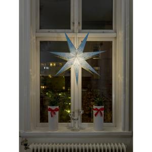 Konstsmide 2982-400 Kerstster Gloeilamp, LED Blauw Geborduurd, Uitgestanst motief, Schakelaar