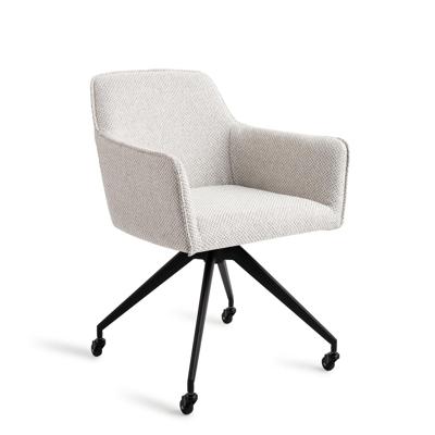 Jesper Home Eetkamerstoel 'Hofu' Glide Black, kleur Checkers Charm