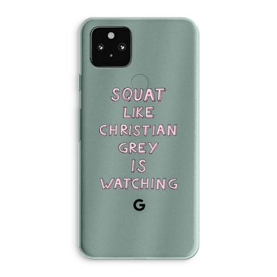 Christian Grey: Google Pixel 5a 5G Transparant Hoesje