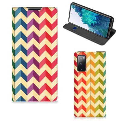 Samsung Galaxy S20 FE | Hoesje met Magneet | Zigzag Multi Color Samsung Galaxy S20 FE | Hoesje met Magneet | Zigzag Multi Color