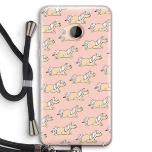 Ponys: HTC U Play Transparant Hoesje met koord