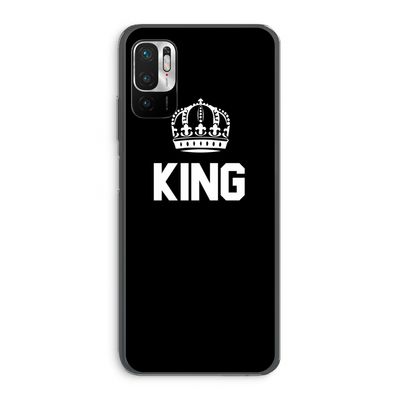 King zwart: Xiaomi Redmi Note 10 5G Transparant Hoesje