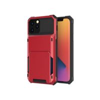 iPhone 11 hoesje - Backcover - Pasjeshouder - Portemonnee - TPU - Rood