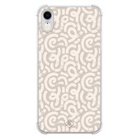 iPhone XR shockproof hoesje - Ivory abstraction