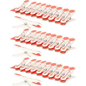 Concorde wasknijpers - 30x - rood - kunststof - 8 cm - Knijpers