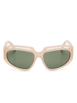 Palm Angels Eyewear lunettes de soleil carrées Heights à plaque logo - Tons neutres