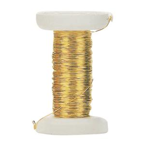 Goud metallic bind draad/koord - 0,4 mm dikte 40 meter - Hobby artikelen/Knutselen materialen