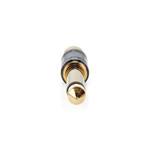 Nedis CABW23935BKG Mono-Audioadapter 6.35 mm Male RCA Female Verguld/Metaal