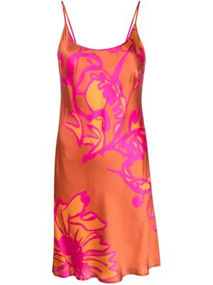Gianluca Capannolo robe courte à fleurs - Orange