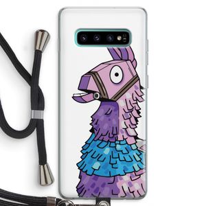 Lama: Samsung Galaxy S10 Plus Transparant Hoesje met koord