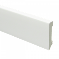 Watervaste kunststof Moderne plint 70x15 wit - lengte 240cm