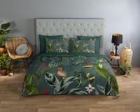 Good Morning Dekbedovertrek "vogels en bladeren" - Groen - (240x200/220 cm) - Katoen