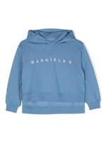 MM6 Maison Margiela Kids logo-embroidered hooded sweatshirt - Bleu