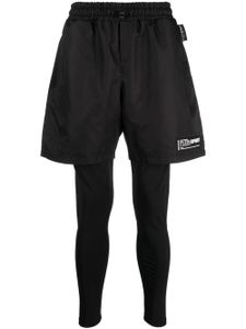 Plein Sport short à design superposé - Noir