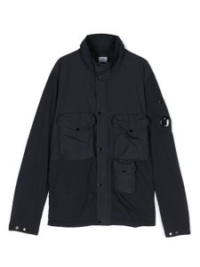 C.P. Company Kids veste à patch logo - Bleu
