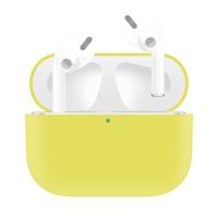 Voor AirPods Pro effen kleur silicone oortelefoon beschermhoes (geel)