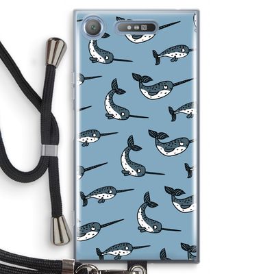 Narwhal: Sony Xperia XZ1 Transparant Hoesje met koord