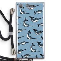 Narwhal: Sony Xperia XZ1 Transparant Hoesje met koord