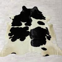 Koeienhuid zwart creme 235x230cm