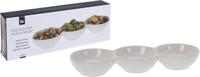 Snackschaal porselein 3-vaks 24x8x3cm Snackschaal porselein 3-vaks 24x8x3cm