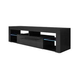 Meubella TV-Meubel Fancy - Zwart - 140 cm - Met LED