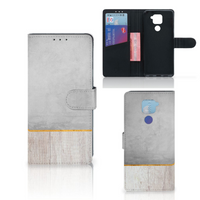 Xiaomi Redmi Note9 Book Style Case Wood Concrete - thumbnail