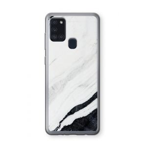 Elegante marmer: Samsung Galaxy A21s Transparant Hoesje