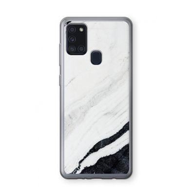 Elegante marmer: Samsung Galaxy A21s Transparant Hoesje