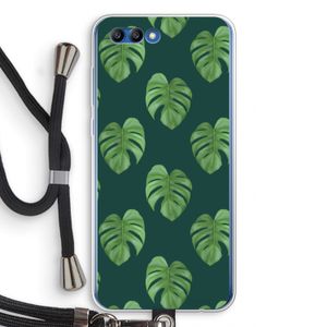 Monstera leaves: Honor 10 Transparant Hoesje met koord