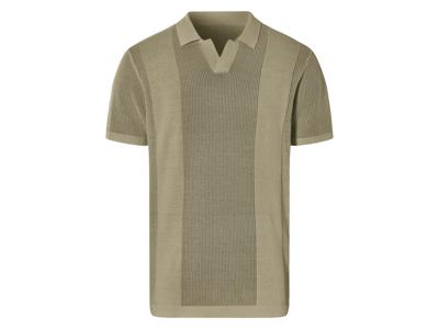 LIVERGY Heren poloshirt (Kaki, S)