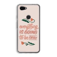 Optimistic flower girl: Google Pixel 3a Transparant Hoesje
