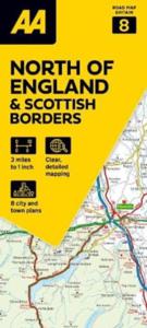 Wegenkaart - landkaart 8 Road Map Britain North of England & Scottish