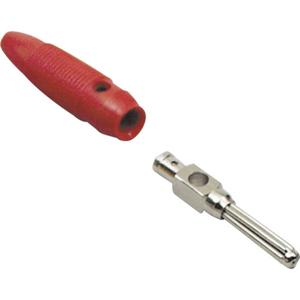 TRU COMPONENTS Pluimstekker Stekker, recht Stift-Ø: 4 mm Rood 100 stuk(s)